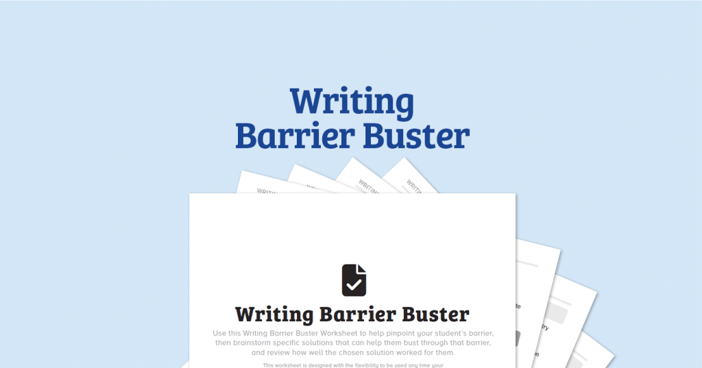 Writing Barrier Buster