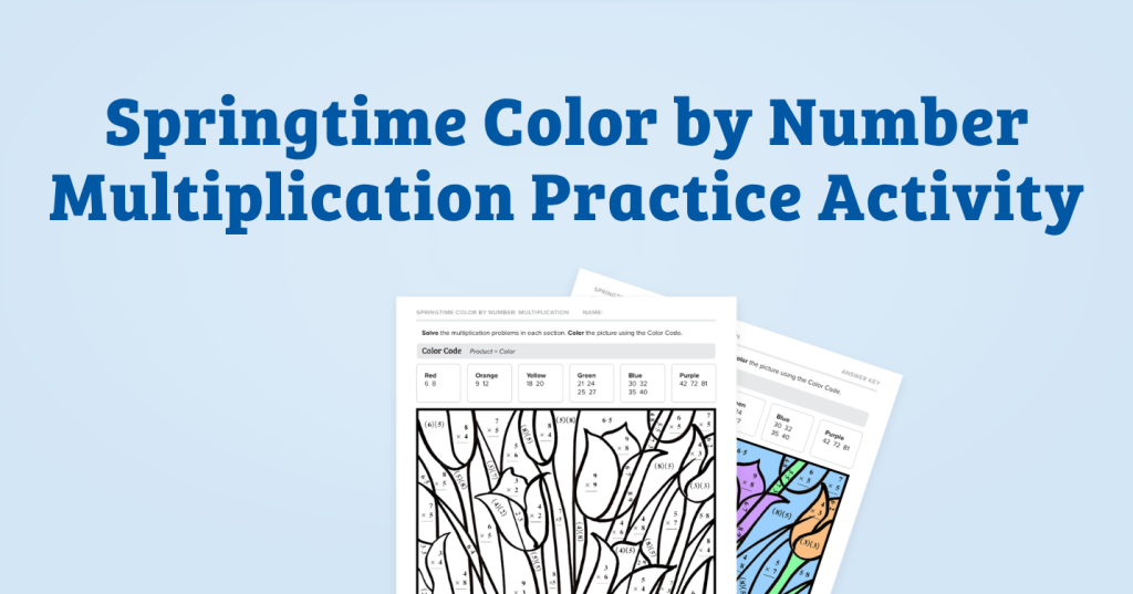 Springtime Color by Number