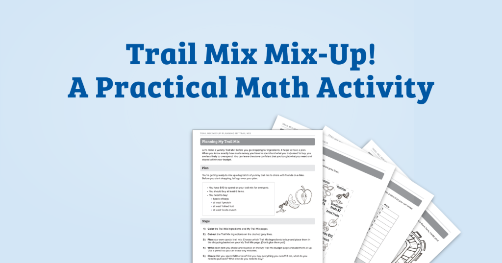Trail Mix Mix-Up: A Practical Math Activity