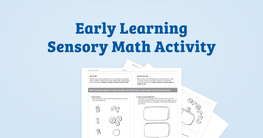 Early Learning Sensory Math Activity