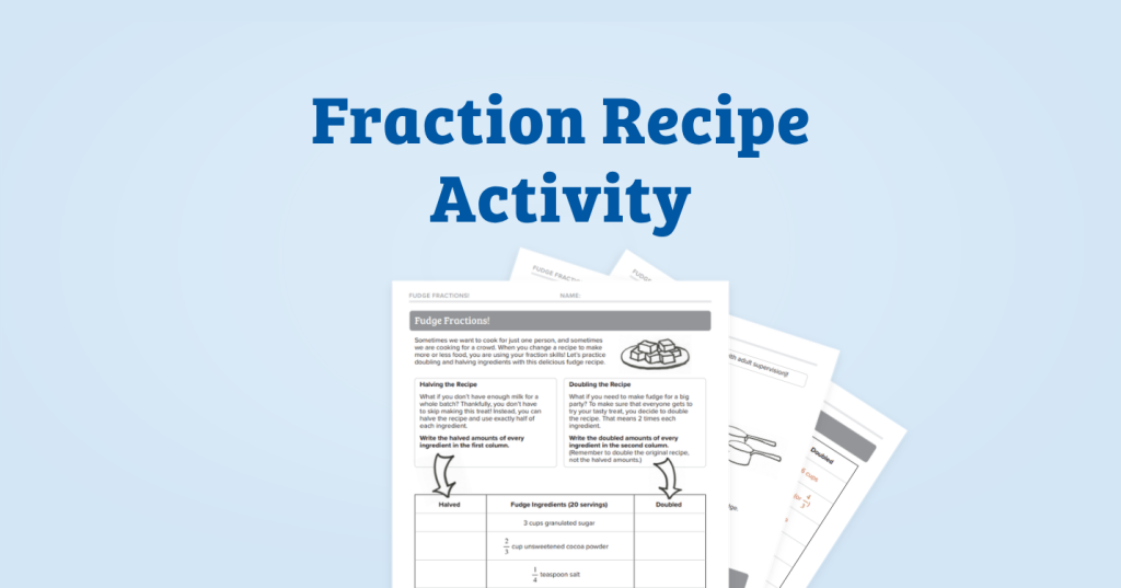 Fraction Recipe Activity