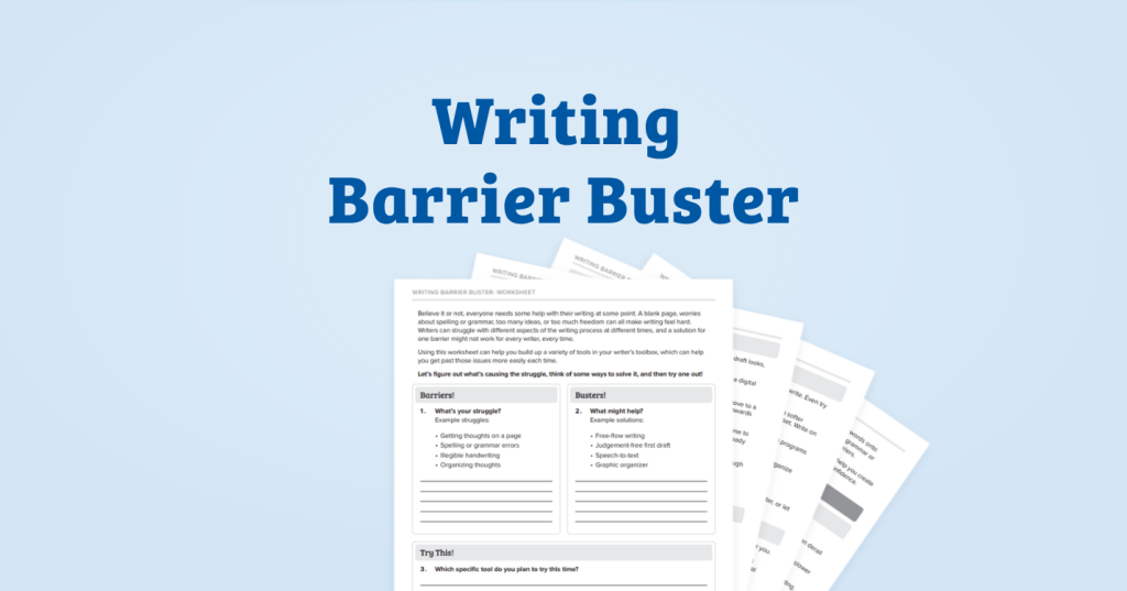 Writing Barrier Buster